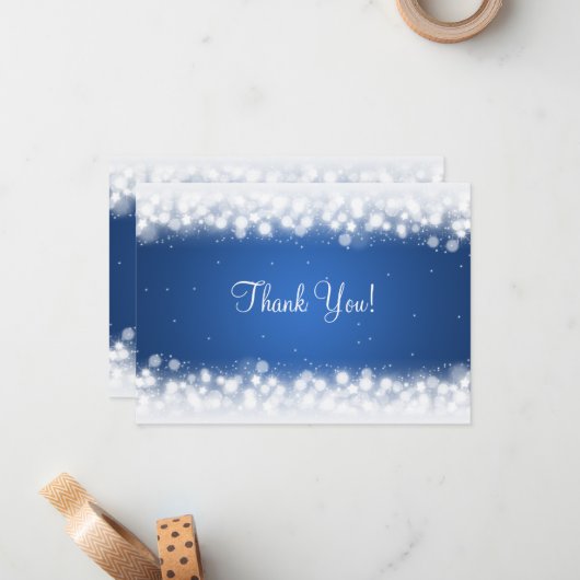 Weddenschap Hartelijk dank Opmerking Magic Sparkle Notitiekaartje (Voorkant / Achterkant in situ)