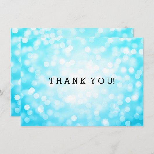 Weddenschap Hartelijk dank Opmerking: Turquoise Gl Notitiekaartje (Voorkant / Achterkant)