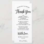 Weddenschap Hartelijk dank Plaats kaart - Hallo sc (Voorkant / Achterkant)