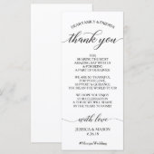 Weddenschap Hartelijk dank Plaats kaart - Klassiek (Voorkant / Achterkant)