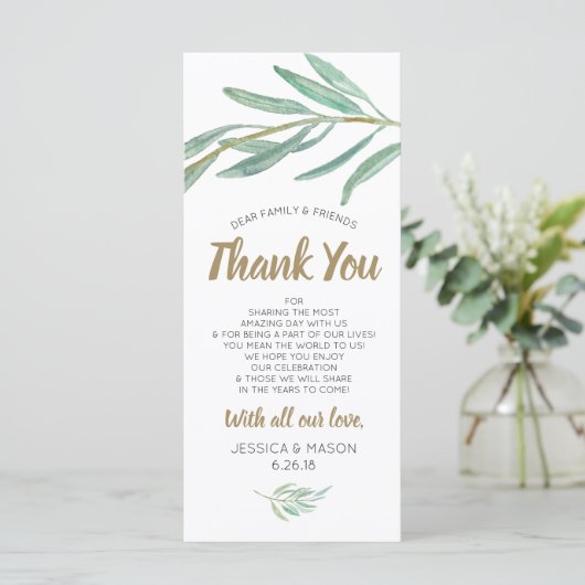 Weddenschap Hartelijk dank Plaats kaart - Rustic G (Staand voorkant)