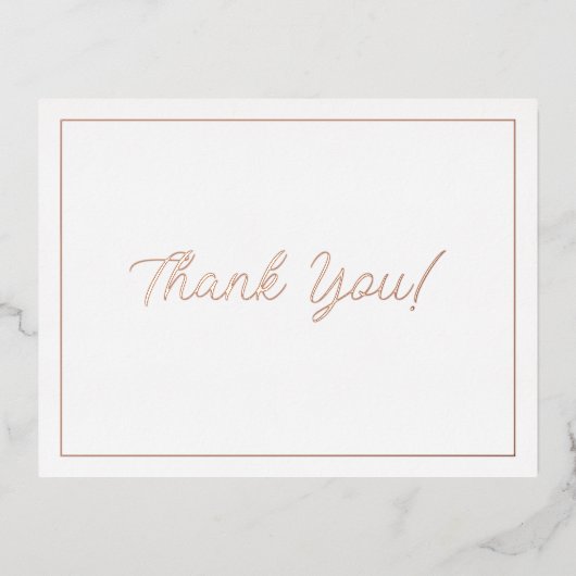 Weddenschap Hartelijk dank, Roos Gold, bericht Folie Feestdagen Briefkaart (Voorkant)