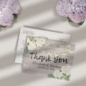 Weddenschap Hartelijk dank Rustic Wood Floral Stri Briefkaart