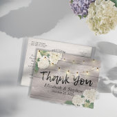 Weddenschap Hartelijk dank Rustic Wood Floral Stri Briefkaart