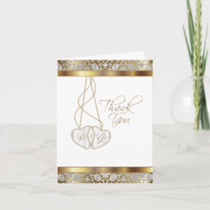 Weddenschap Hartelijk dank van Bride en Groom Bedankkaart