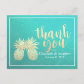 Weddenschap Hartelijk dank voor Blauwgroen Rozen m Briefkaart (Voorkant)