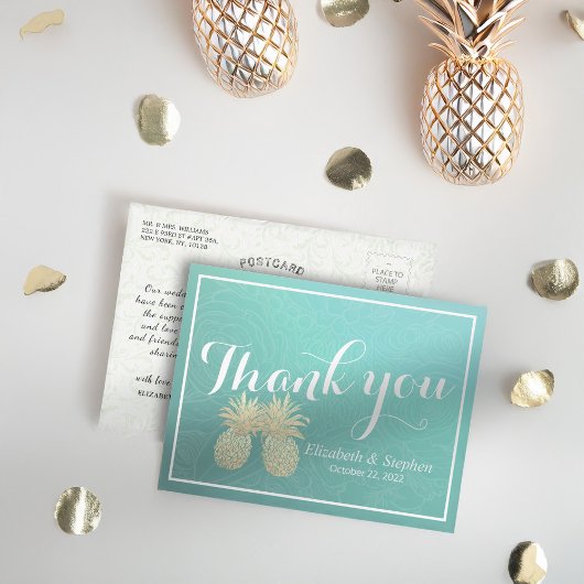 Weddenschap Hartelijk dank voor Blauwgroen Rozen m Briefkaart