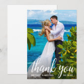 Weddenschap Hartelijk dank voor Bride Groom-fotoka Bedankkaart (Voorkant / Achterkant)