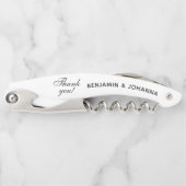 Weddenschap Hartelijk dank voor Bride Groom Names  Kurkentrekker (Voorkant)