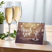 Weddenschap Hartelijk dank voor Champagne Glasses  Bedankkaart