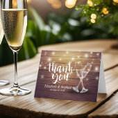 Weddenschap Hartelijk dank voor Champagne Glasses  Bedankkaart