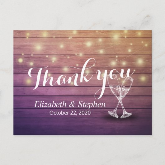 Weddenschap Hartelijk dank voor Champagne Glasses  Briefkaart (Voorkant)