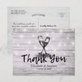 Weddenschap Hartelijk dank voor Champagne Glasses Briefkaart (Voorkant / Achterkant)