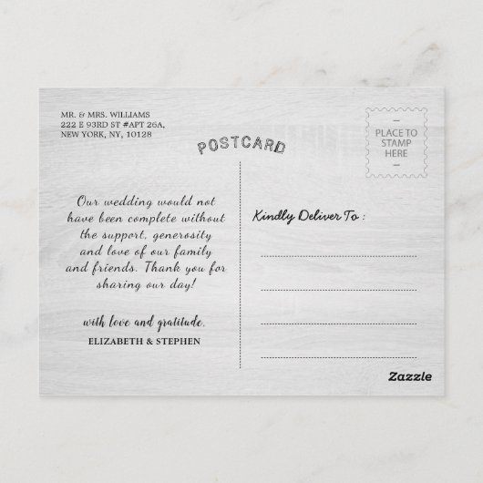 Weddenschap Hartelijk dank voor Champagne Glasses Briefkaart (Achterkant)