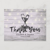 Weddenschap Hartelijk dank voor Champagne Glasses Briefkaart (Voorkant)