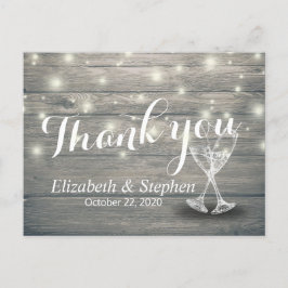 Weddenschap Hartelijk dank voor Champagne Glasses  Briefkaart