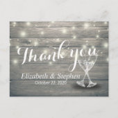 Weddenschap Hartelijk dank voor Champagne Glasses  Briefkaart (Voorkant)