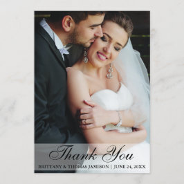 Weddenschap Hartelijk dank voor de Bride & Groom-f Bedankkaart