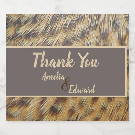 Weddenschap Hartelijk dank voor de Dierlijke Afdru Bier Etiket (Enkel label)