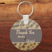 Weddenschap Hartelijk dank voor de Dierlijke Afdru Sleutelhanger (Voorkant)