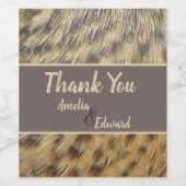 Weddenschap Hartelijk dank voor de Dierlijke Afdru Wijn Etiket (Enkel label)