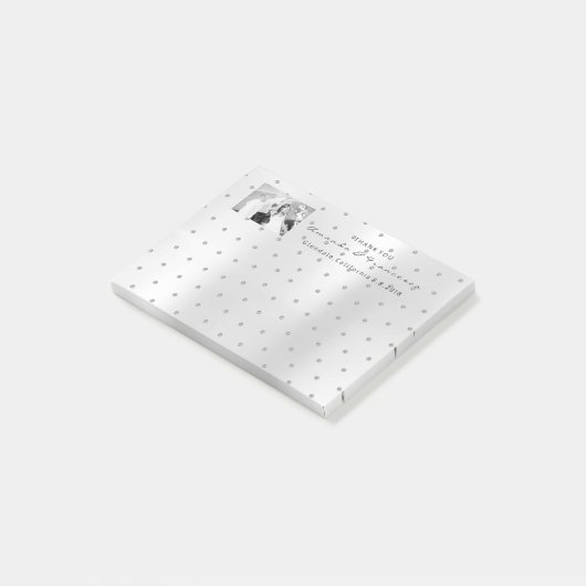 Weddenschap Hartelijk dank voor de foto Silver Gra Post-it® Notes (Schuin)