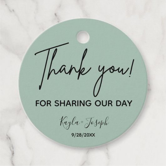 Weddenschap Hartelijk dank voor de groene pleister Bedankjes Labels (Voorkant)