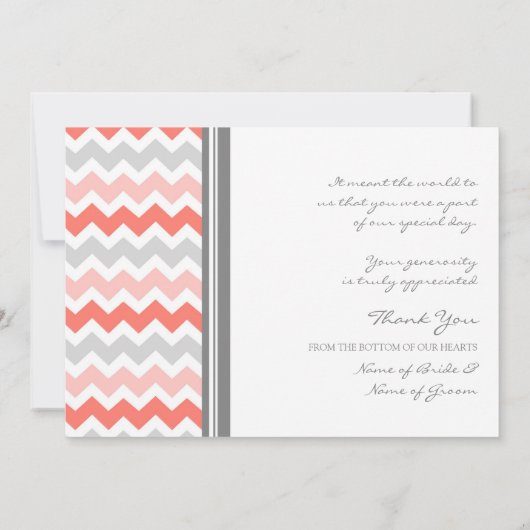 Weddenschap Hartelijk dank voor de kaarten Coral G (Achterkant)