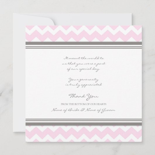 Weddenschap Hartelijk dank voor de kaarten Roze Gr (Achterkant)