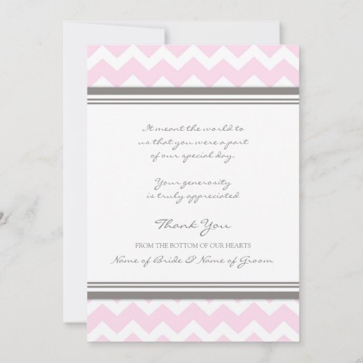 Weddenschap Hartelijk dank voor de kaarten Roze Gr (Achterkant)