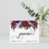 Weddenschap Hartelijk dank voor de Spaanse Gracias Briefkaart (Staand voorkant)