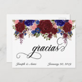 Weddenschap Hartelijk dank voor de Spaanse Gracias Briefkaart (Voorkant / Achterkant)
