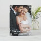 Weddenschap Hartelijk dank voor foto van grenspaar Bedankkaart (Staand voorkant)