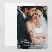 Weddenschap Hartelijk dank voor foto van grenspaar Bedankkaart (Voorkant / Achterkant)