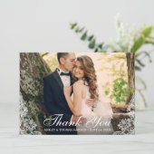 Weddenschap Hartelijk dank voor foto van leace Tri Bedankkaart (Staand voorkant)
