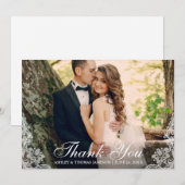 Weddenschap Hartelijk dank voor foto van leace Tri Bedankkaart (Voorkant / Achterkant)