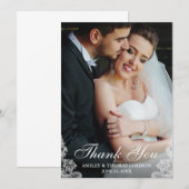 Weddenschap Hartelijk dank voor foto van leace Tri Bedankkaart (Voorkant / Achterkant)