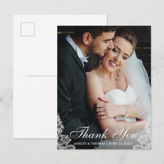 Weddenschap Hartelijk dank voor foto van leace Tri Briefkaart (Voorkant / Achterkant)