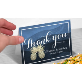 Weddenschap Hartelijk dank voor gouden anananas Co Bedankkaart