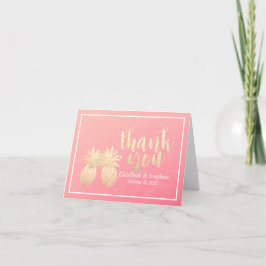 Weddenschap Hartelijk dank voor gouden anananas Pi Bedankkaart