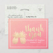 Weddenschap Hartelijk dank voor gouden anananas Pi Briefkaart (Voorkant / Achterkant)