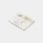 Weddenschap Hartelijk dank voor goudkleurige goudm Post-it® Notes (Schuin)