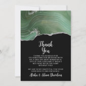 Weddenschap Hartelijk dank voor groene zilver Glit Bedankkaart (Voorkant)