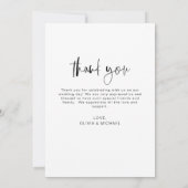 Weddenschap Hartelijk dank voor handgeschreven fot Bedankkaart (Achterkant)