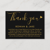 Weddenschap Hartelijk dank voor het Gold- en Black Plaatskaartje (Voorkant)