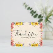 Weddenschap Hartelijk dank voor het Romantische Fl Briefkaart (Staand voorkant)