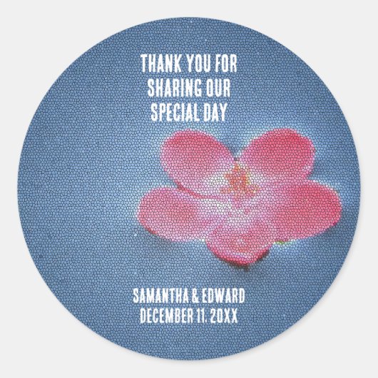 Weddenschap Hartelijk dank voor het roze ventilato Ronde Sticker (Voorkant)