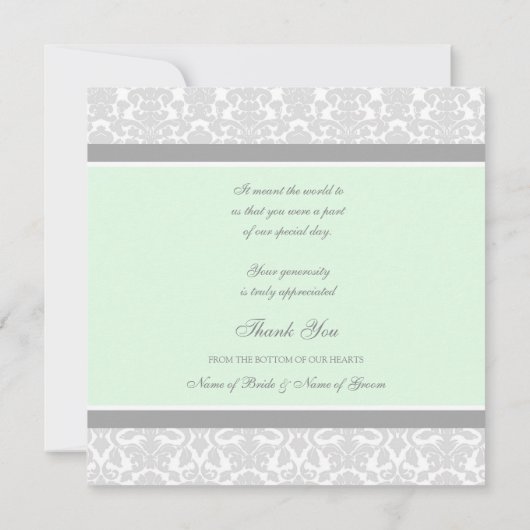 Weddenschap Hartelijk dank voor kaarten Groene Gri (Achterkant)