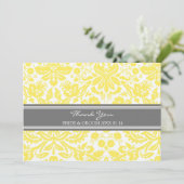 Weddenschap Hartelijk dank voor kaarten Lemon Grey (Staand voorkant)