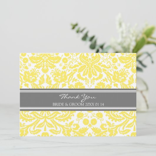 Weddenschap Hartelijk dank voor kaarten Lemon Grey (Staand voorkant)